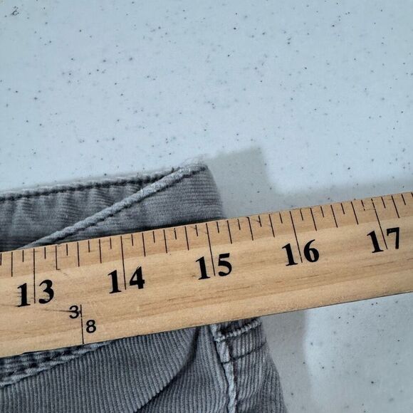 American Eagle Women’s Grey Corduroy Pants Low Rise Size 4 Cotton Blend Casual - Picture 7 of 9